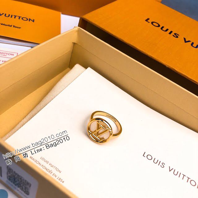 Louis Vuitton新款飾品 路易威登字母戒指 LV圓形金色戒指  zglv2086